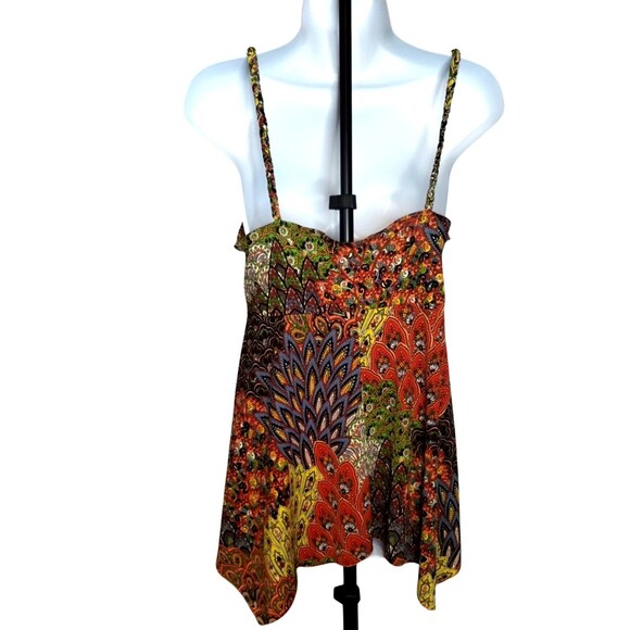 Silvergate Multi-color Paisley Print Boho Braided Spaghetti Strap Top Med - Picture 4 of 9